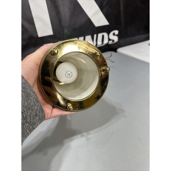 Vintage Hand Painted Glass Hanging Lamp - Picture 6 of 8